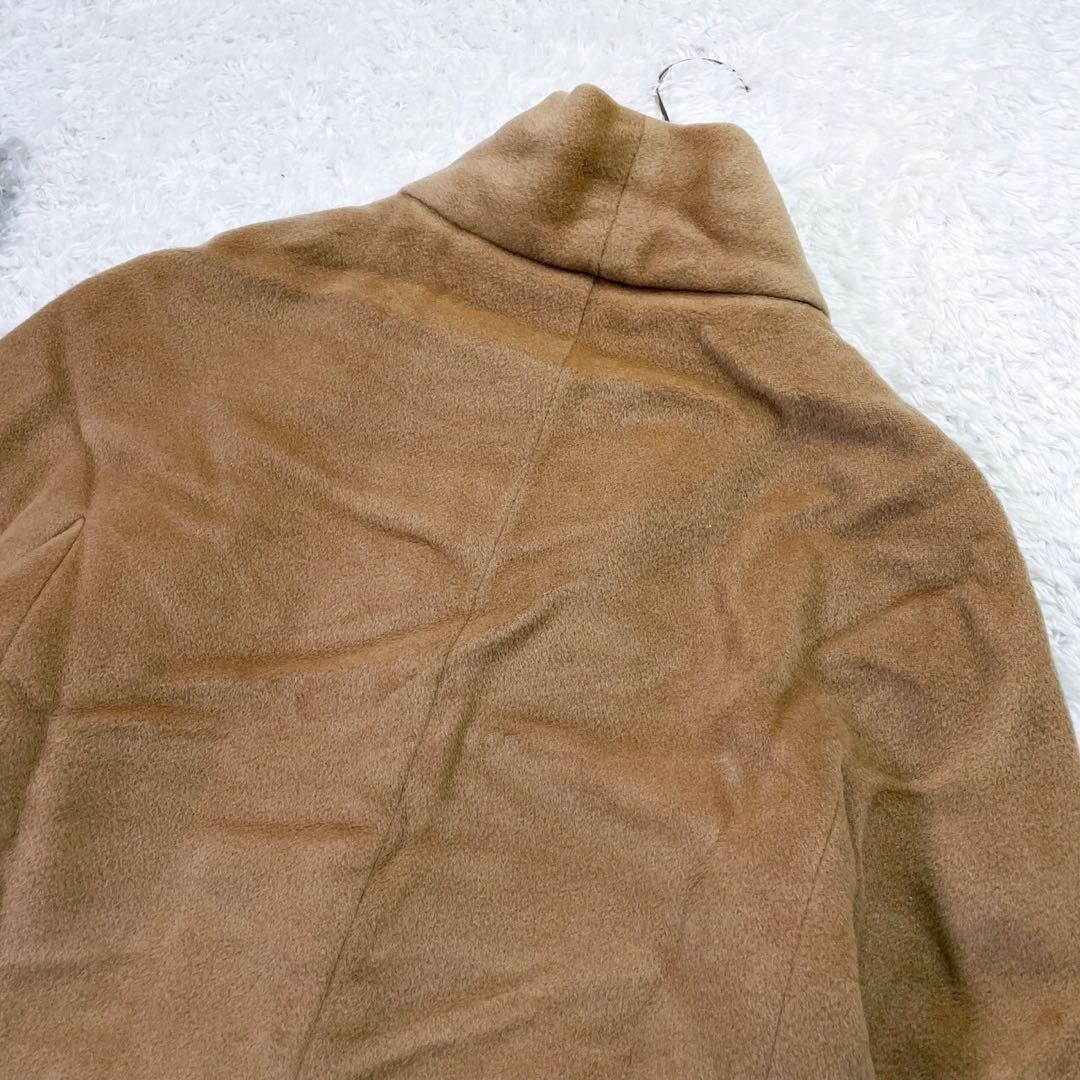【美品】MaxMara マックスマーラ カシミヤ混 ロングコート ベージュ 42