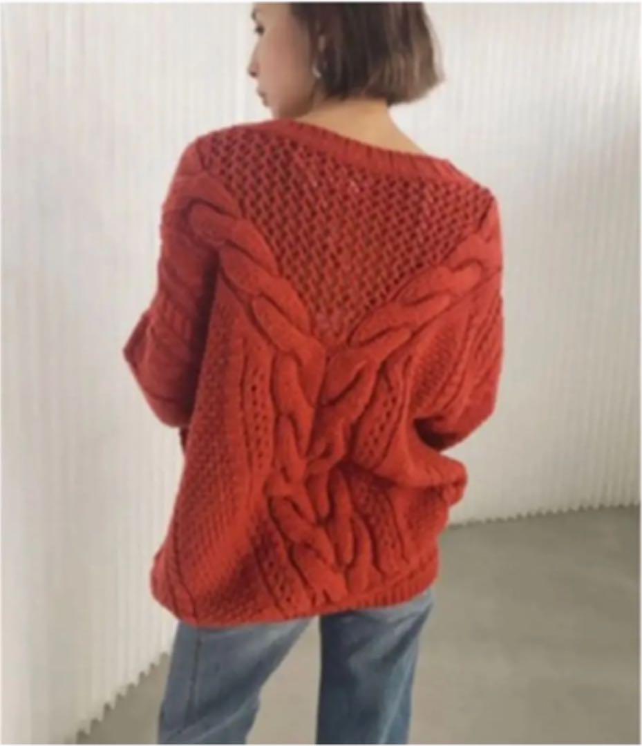 人気の贈り物が Ameri VINTAGE ニット KNIT CABLE YARN TWIN - ニット 送料無料特別価格 vintageニット ニット/セーター