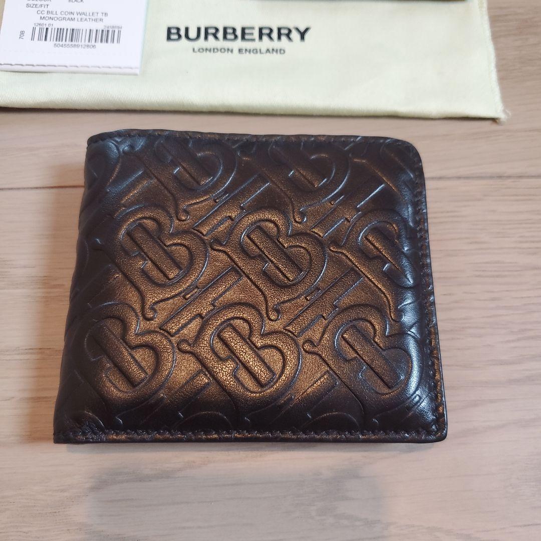 BURBERRY　二つ折り財布　ブラック