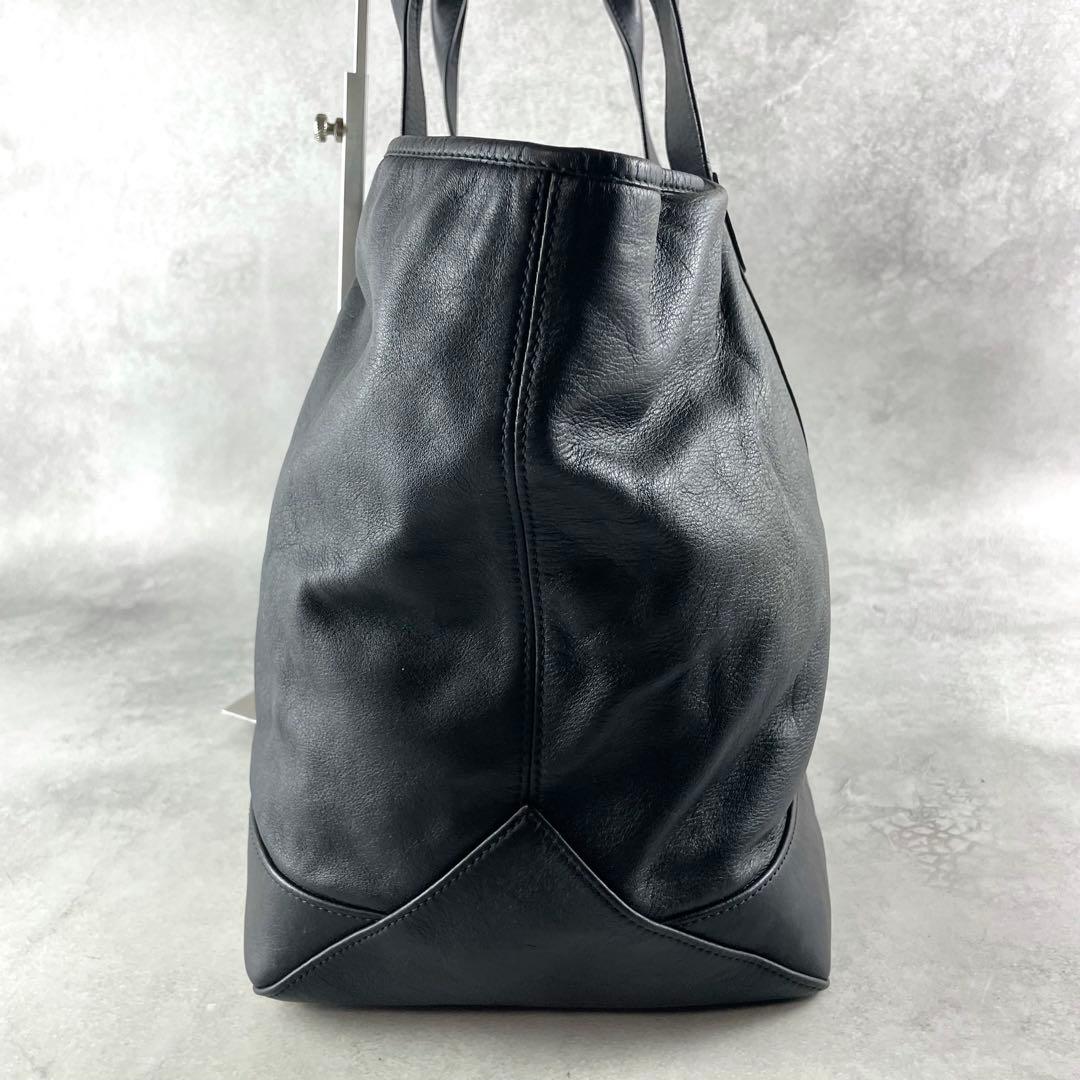 極美品✨ ハンティングワールド ボストンバッグ A4資料 大容量 レザー 黒色 極美品✨ ハンティングワールド ボストンバッグ A4資料 大容量 レザー