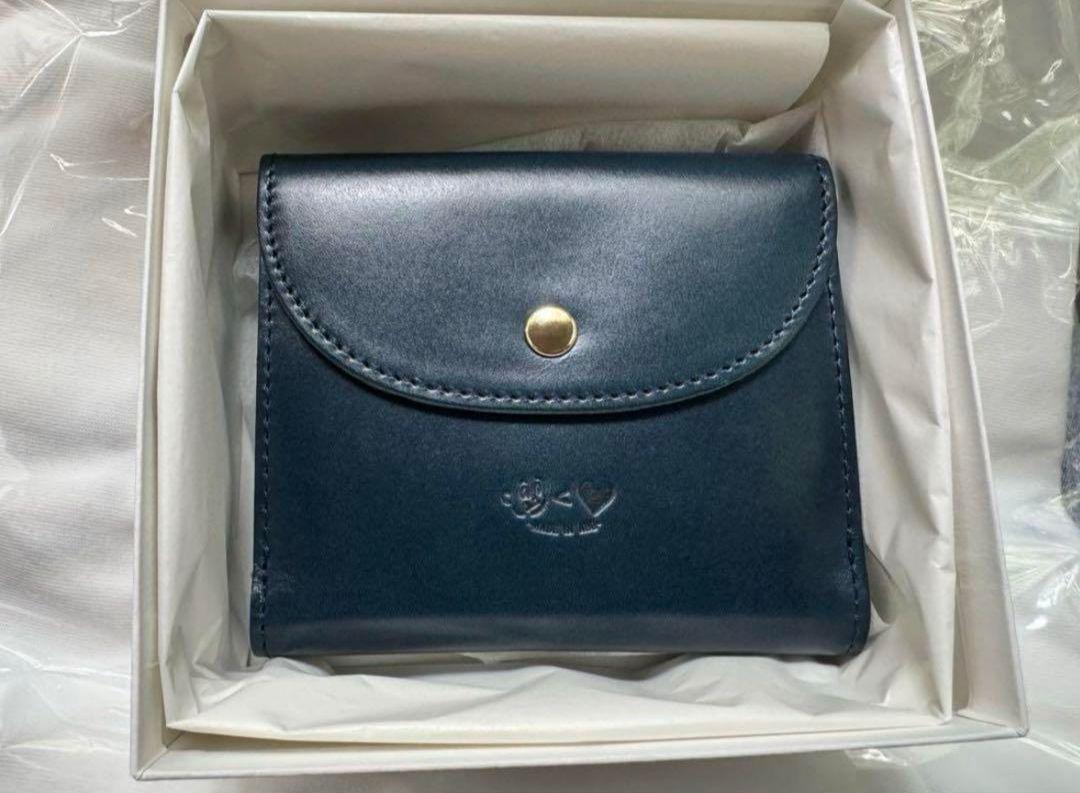 【BLUE】kaoyorinakami ☺︎<❤︎ leather wallet