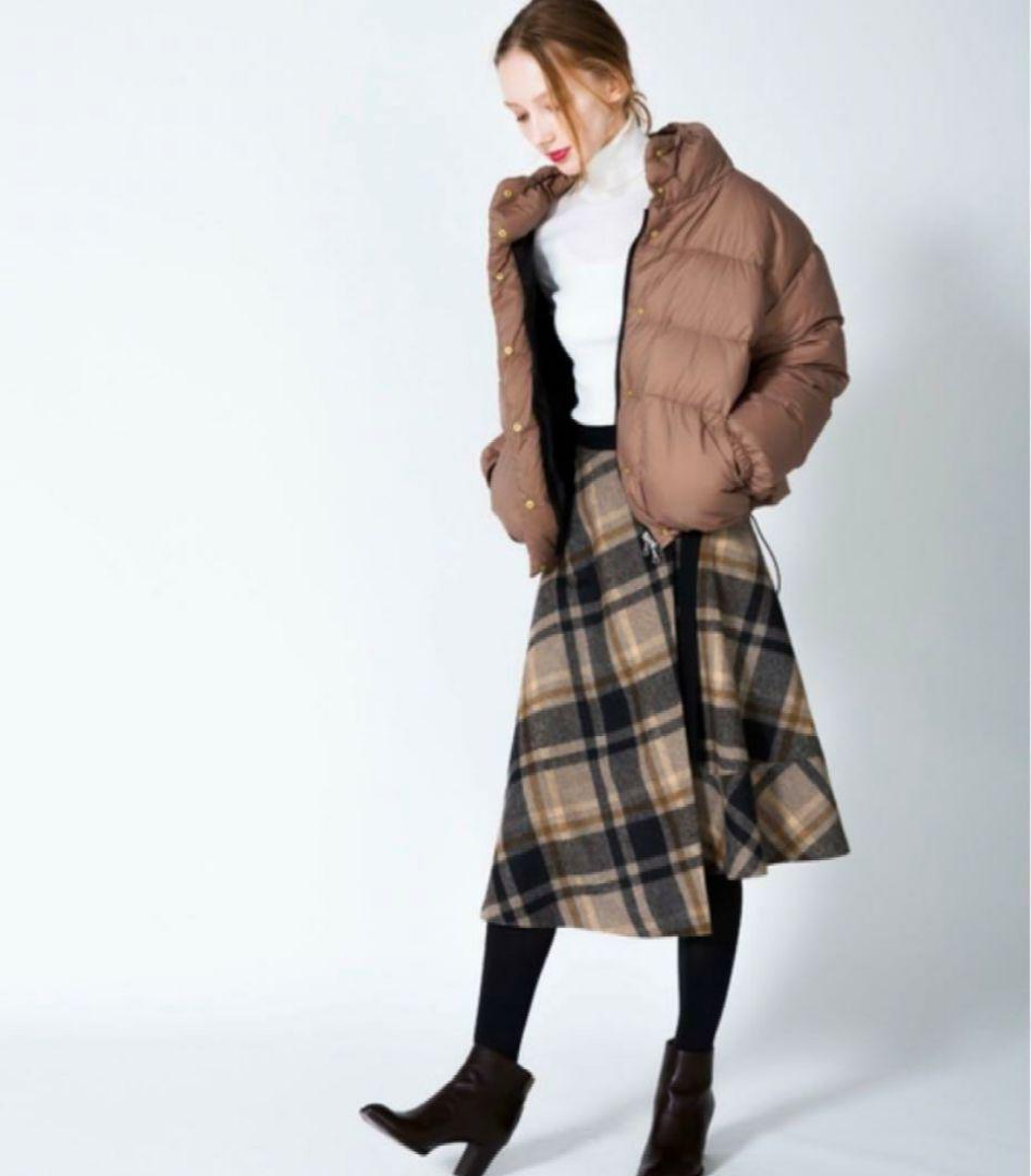 allureville ビッグタータンチェックラップスカート allureville ビッグタータンチェックラップスカート