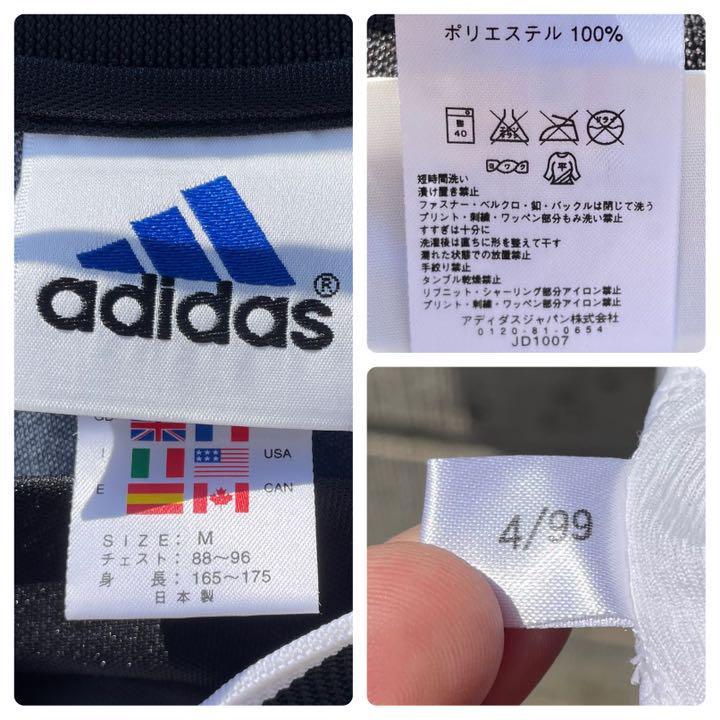 2022正規品 定番古着 黒×白 ゲームシャツ 袖襟3本入 LqFKA-m76111048611 adidas アディダス 90s 正規品最新作