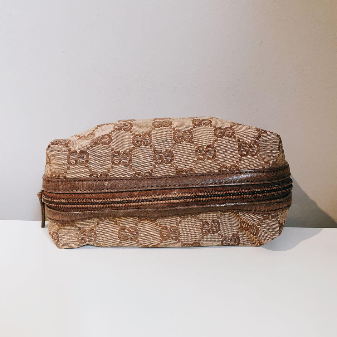 GUCCI GGパターン ベージュ ポーチ - メルカリ