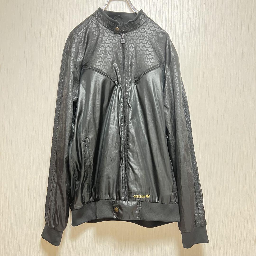 adidas アディダス モノグラム トレフォイル総柄 トラックジャケット XL 美品】adidasアディダス トラックジャケット トレフォイル