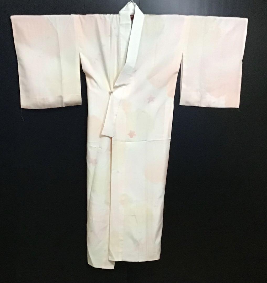 159cm前後 未使用 新品 しつけ付き 半衿付き長襦袢 袷 未使用しつけ付き 袷長襦袢 半衿付き 白 ポリエステル 562-10