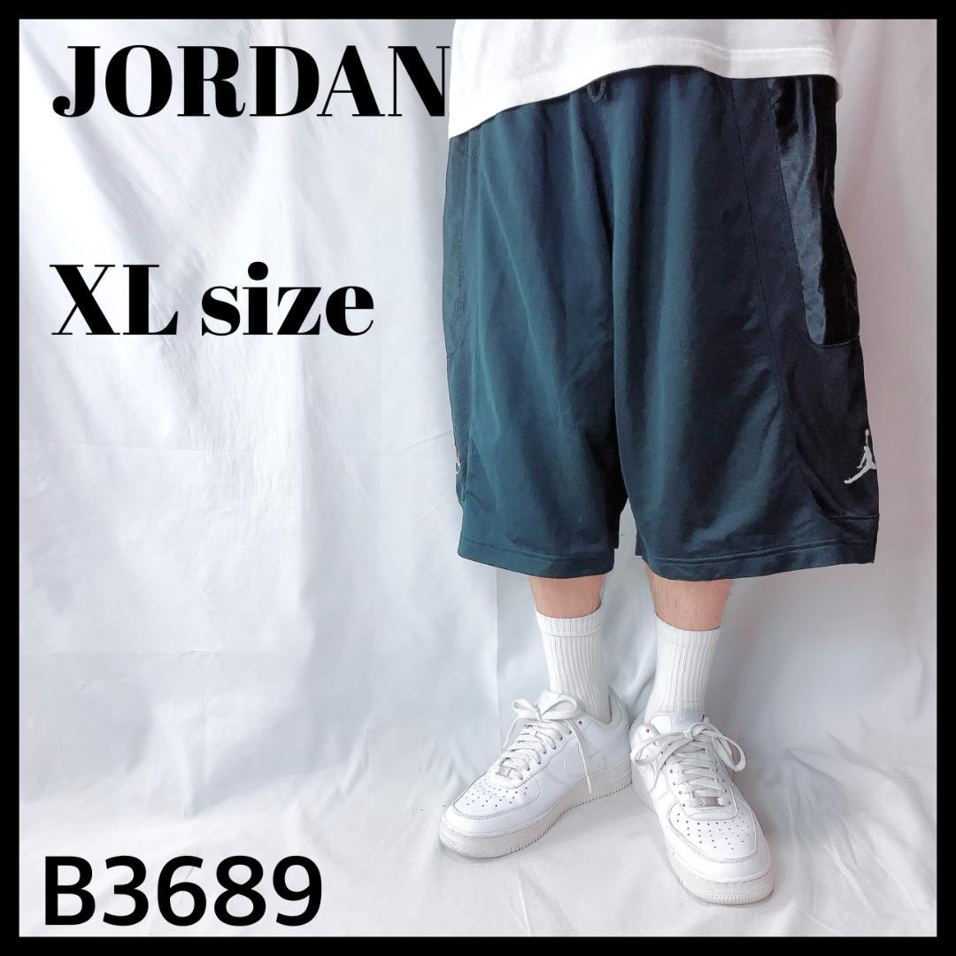 古着 ジョーダンブランド カーメロアンソニー ロゴ入り ハーフパンツ 黒 XL