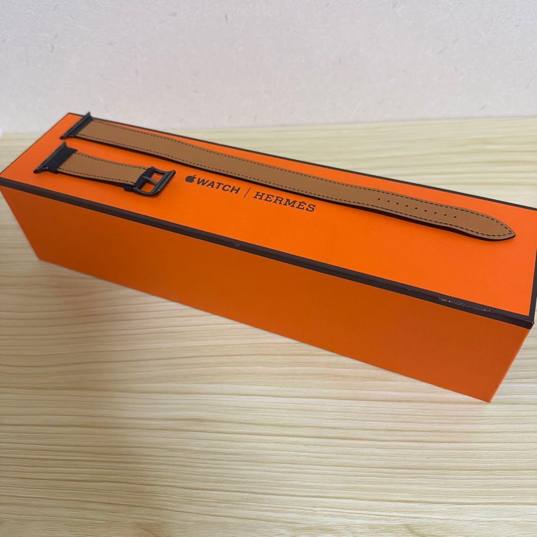 Apple Watch HERMES レザーバンド ドゥプルトゥール 黒 Apple Watch HERMES レザーバンド ドゥプルトゥール 黒