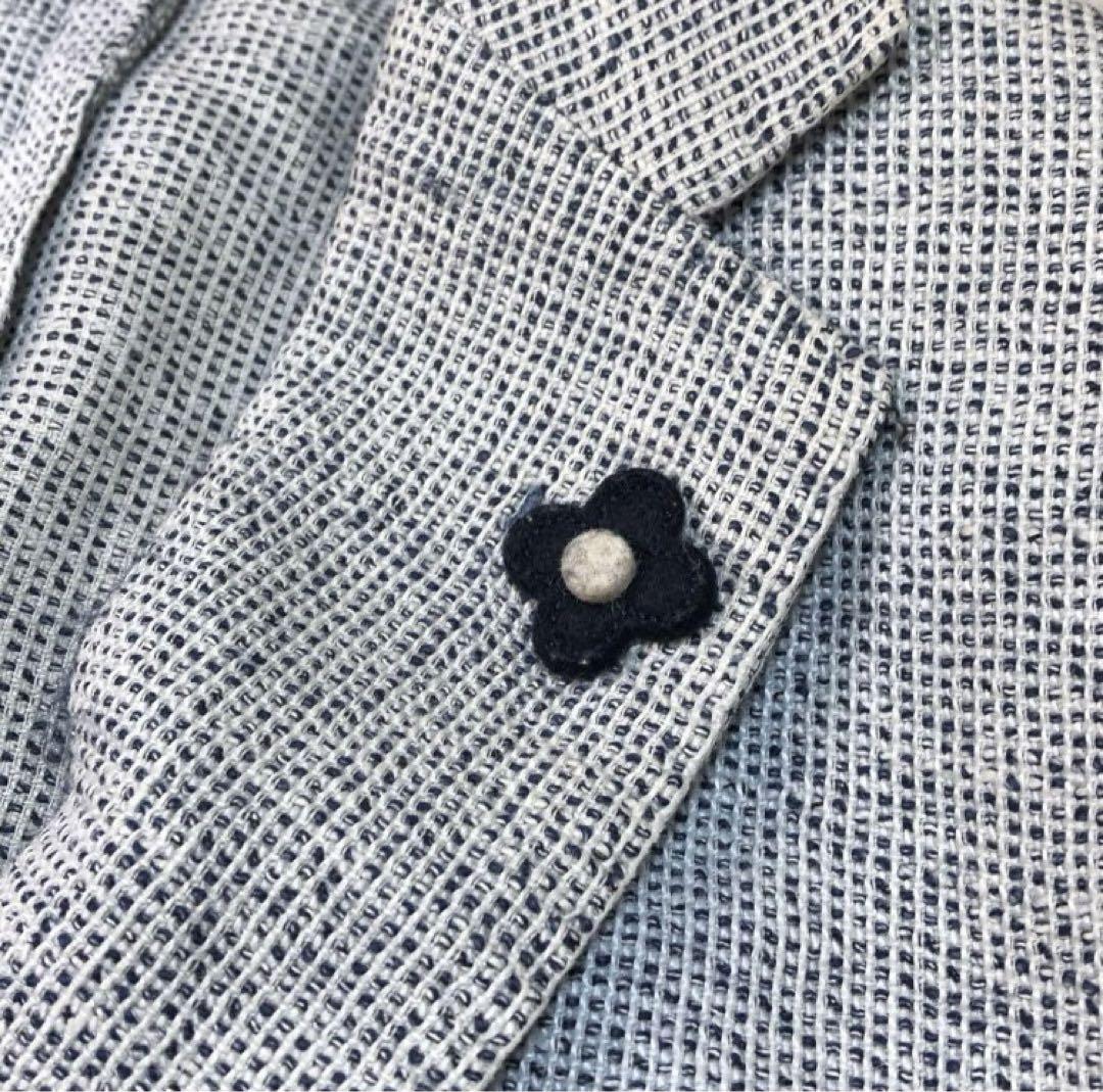 LARDINI ラルディーニ 46 リネン混 ブートニエール