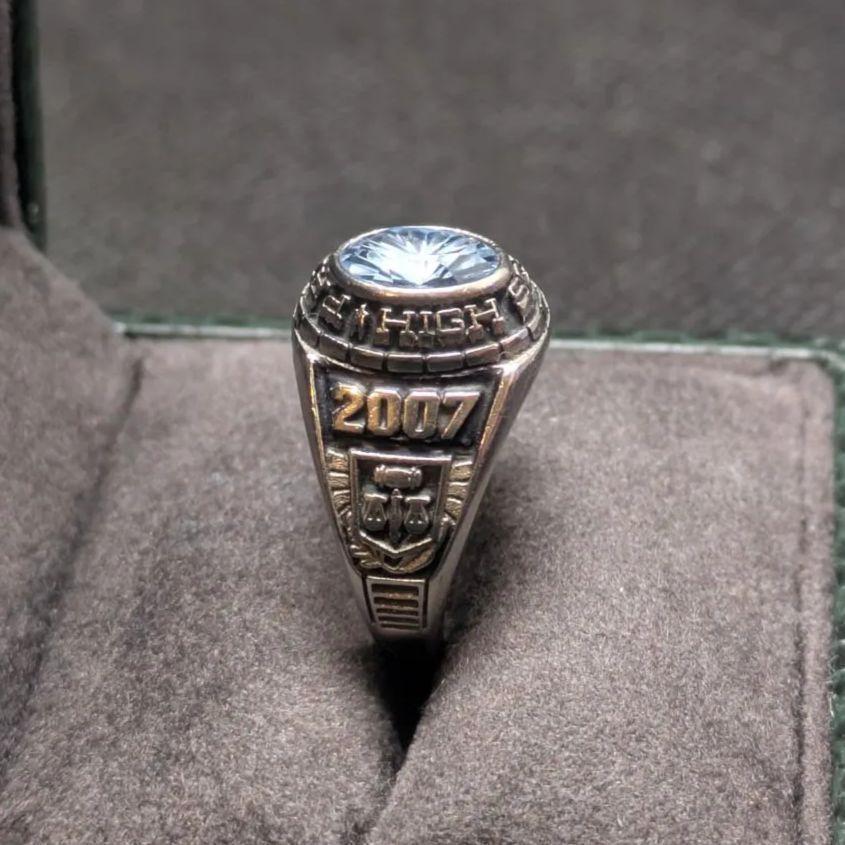 ジャスティン社 JOSTENS LTM カレッジリング 9号 2007年