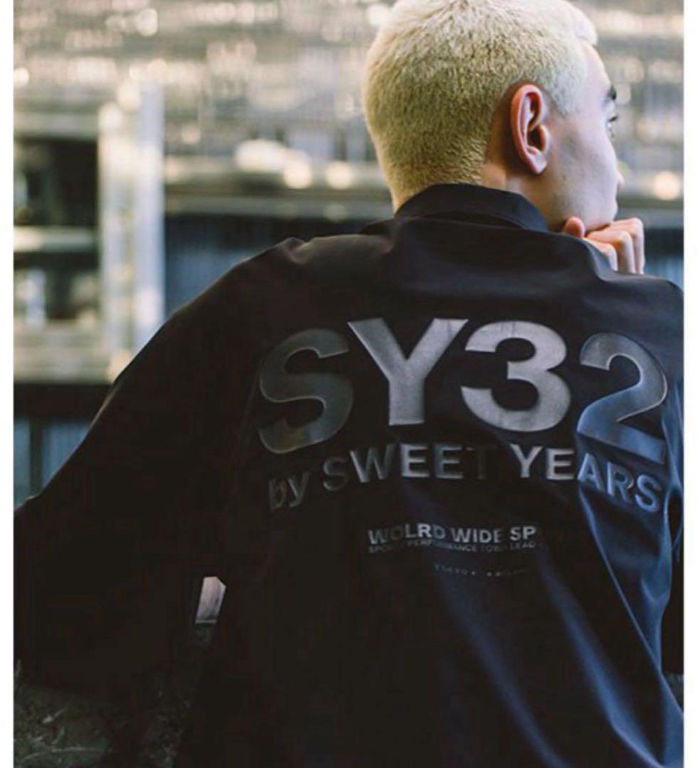 【美品】SY32 ナイロンジップシャツ ホワイト M