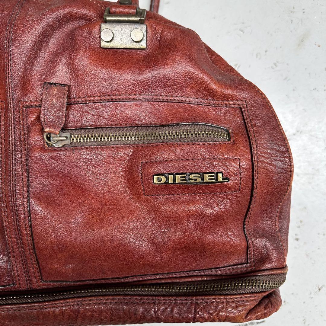 DIESEL ボストンバッグ 大容量 archive メタルロゴ 00s