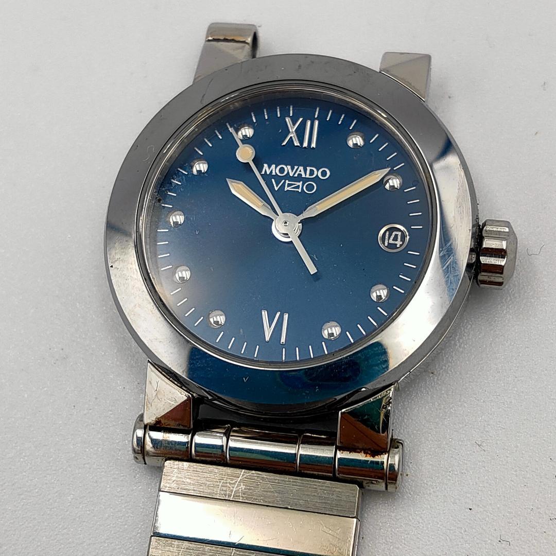 MOVADO VIZIO 青文字盤 腕時計 動作未確認　W1021