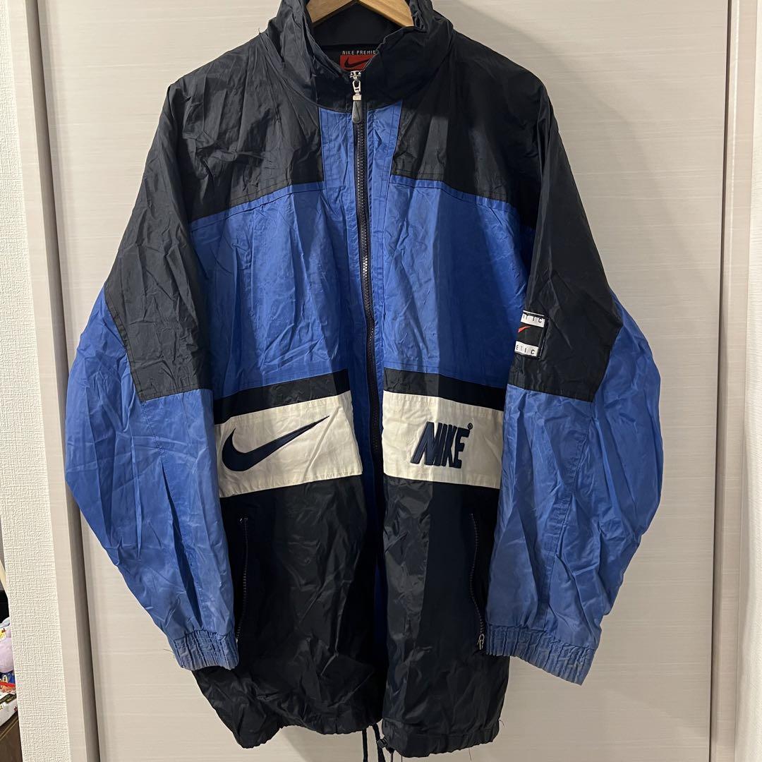 NIKE ナイキ ビッグ ロゴ 刺繍 フルジップ ナイロン ジャケット