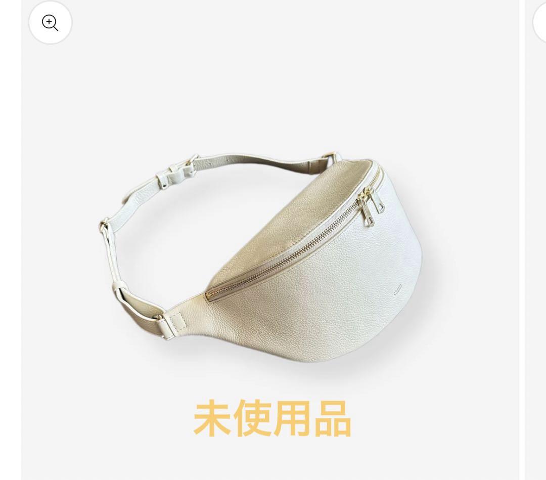 Shrink Leather Waist Bag*ホワイト