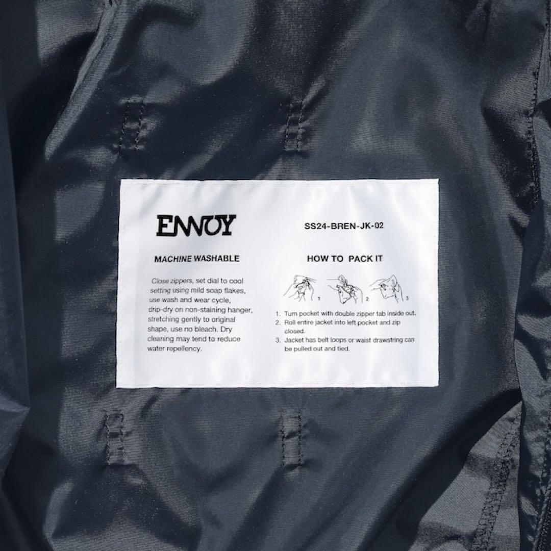 ennoy PACKABLE NYLON JACKET NAVY