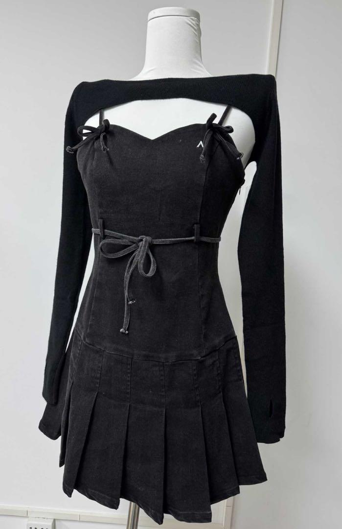 【即日発送❣️】andmary bonnie denim mini dress