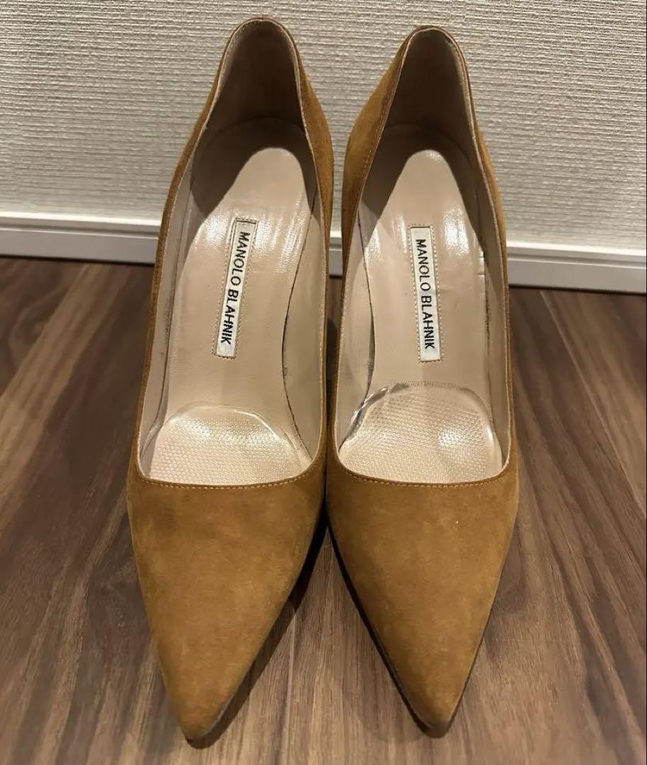 Manolo Blahnik ブラウン スエード ハイヒール　38.5