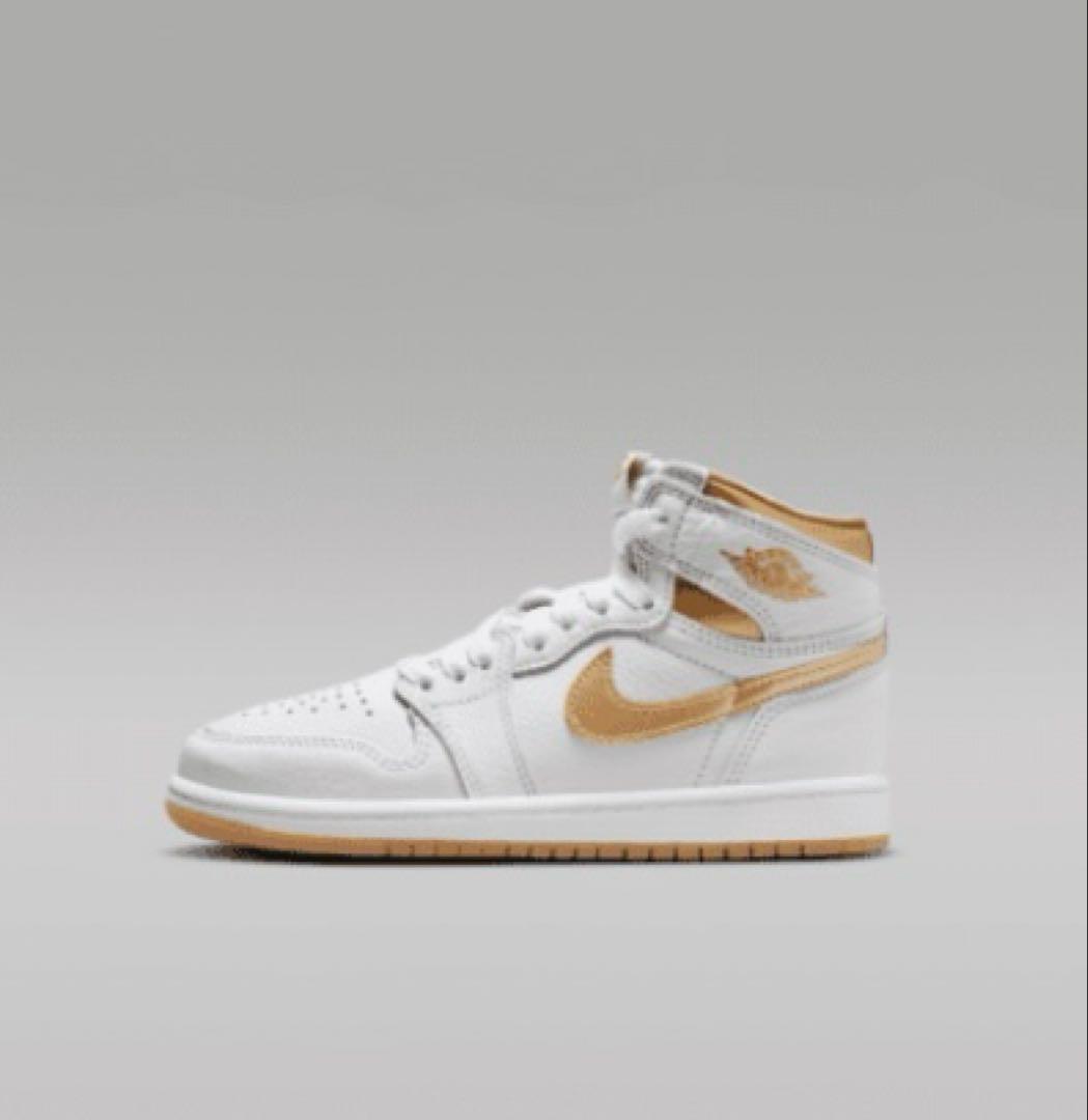 NIKE ジョーダン1 Retro High OG ホワイトゴールド 19cm