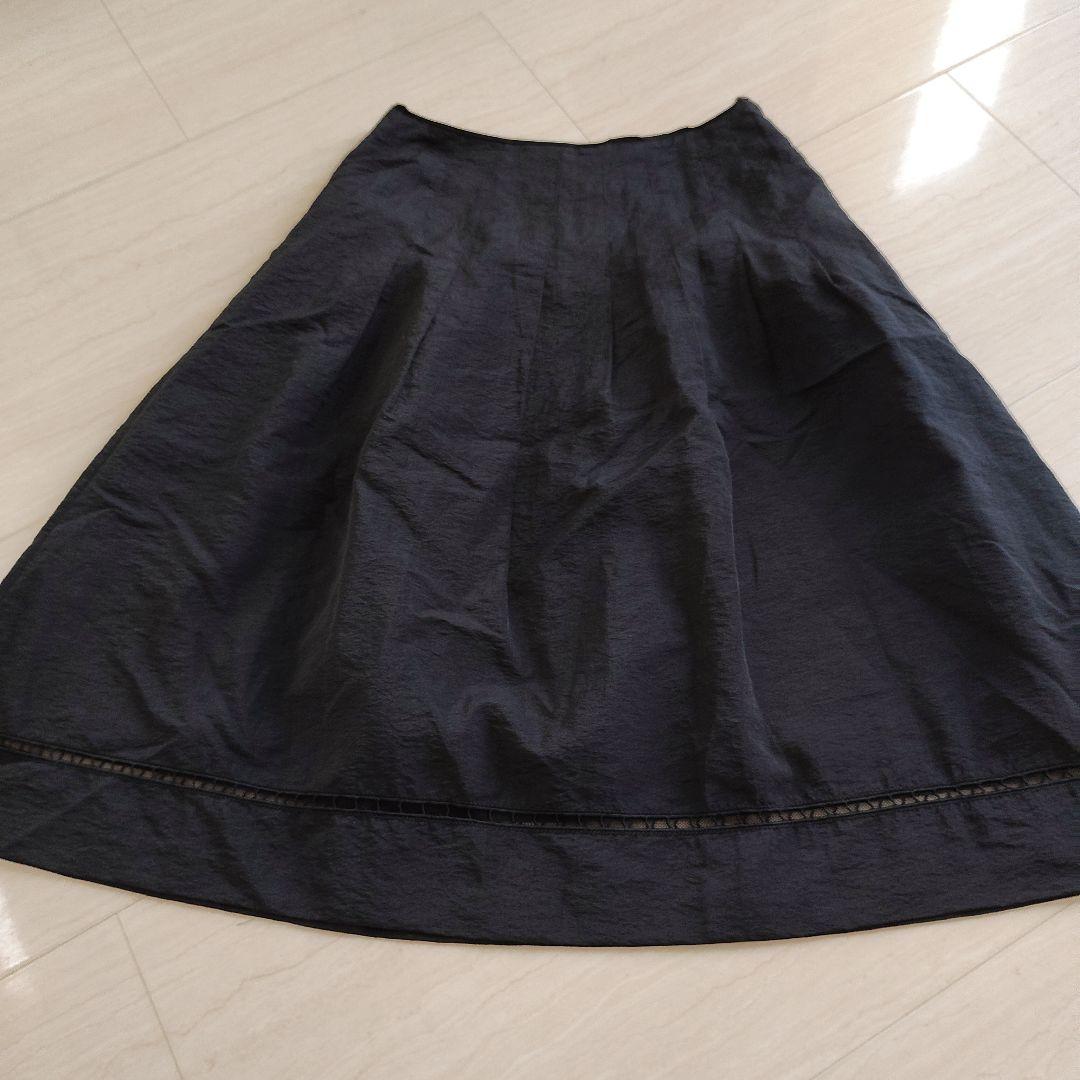 新品 タグあり HIROKO BIS フレアスカート ヒロコビス 黒 ブラック