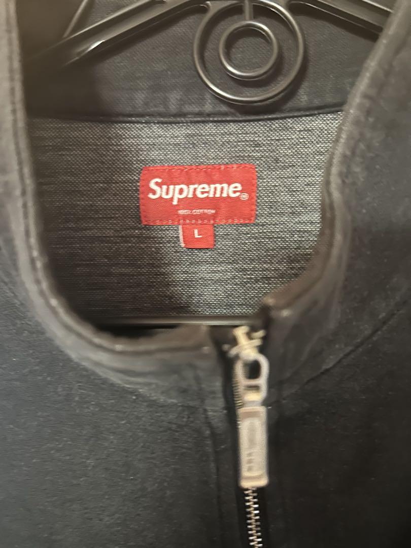 ［値下げ交渉可］Supreme ブラック ハーフジップ　スウェット L