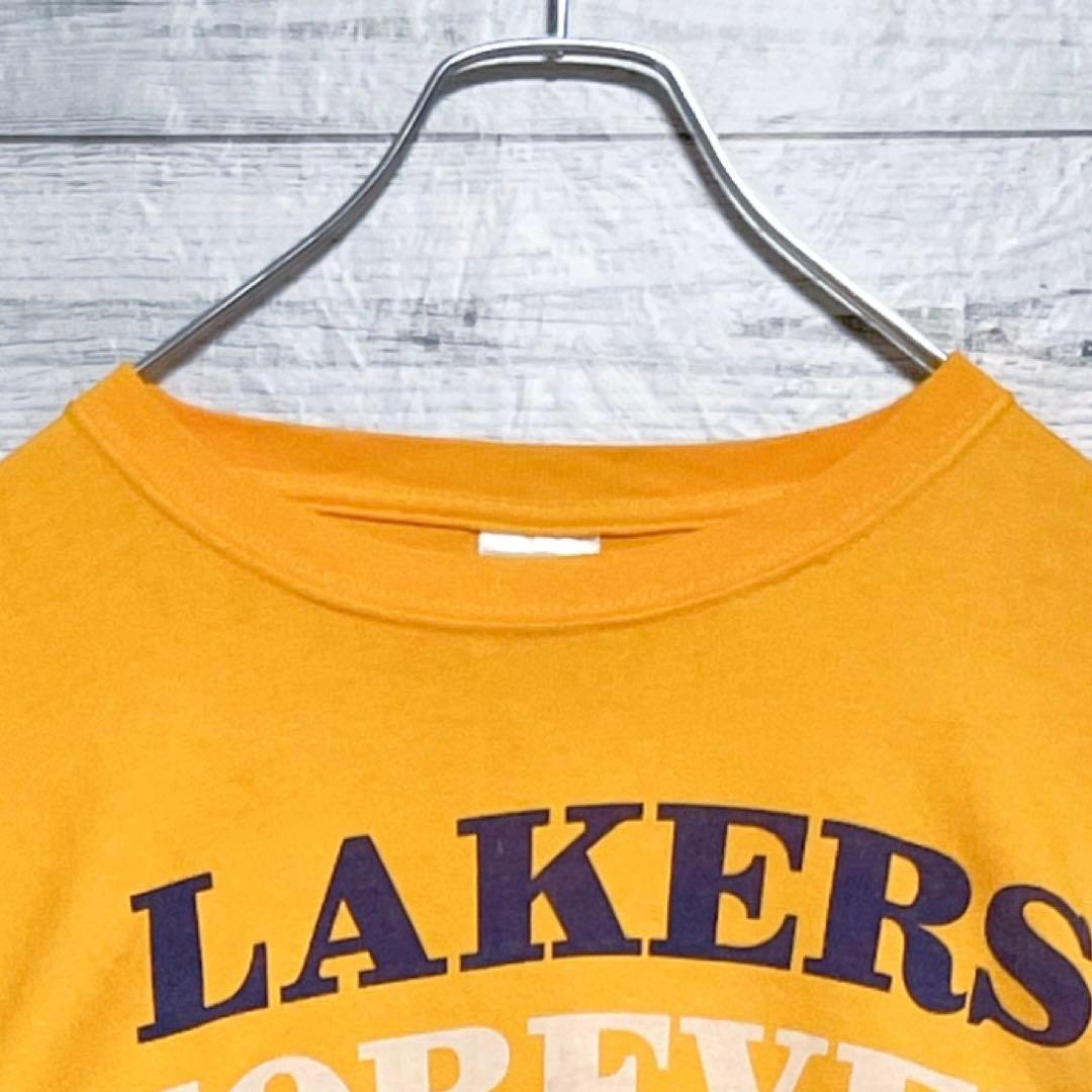 大人気》GILDAN☆NBAレイカーズ XL ビッグロゴ ゆるダボ Tシャツ T