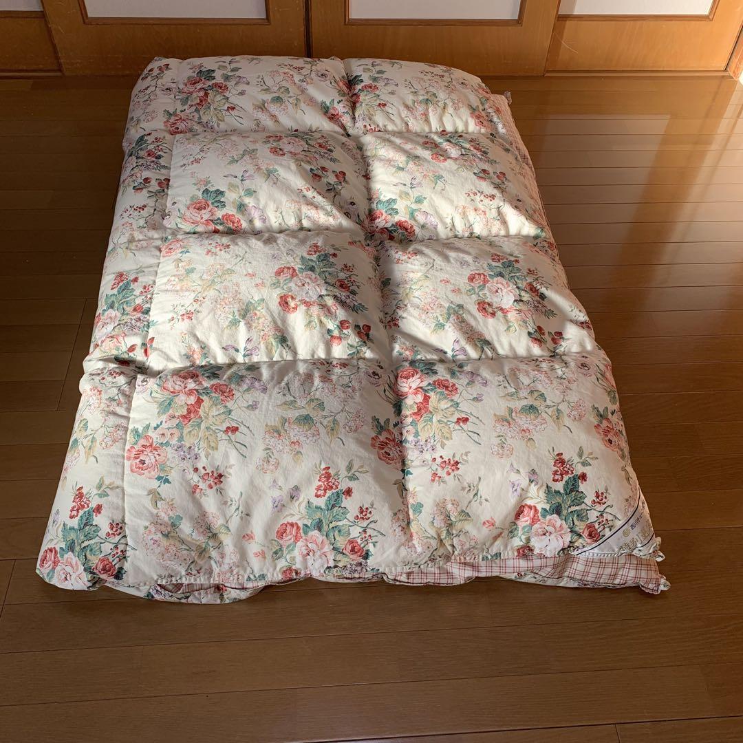 【日本製】西川羽毛掛け布団　シングル150㎝ × 210㎝　ピンク