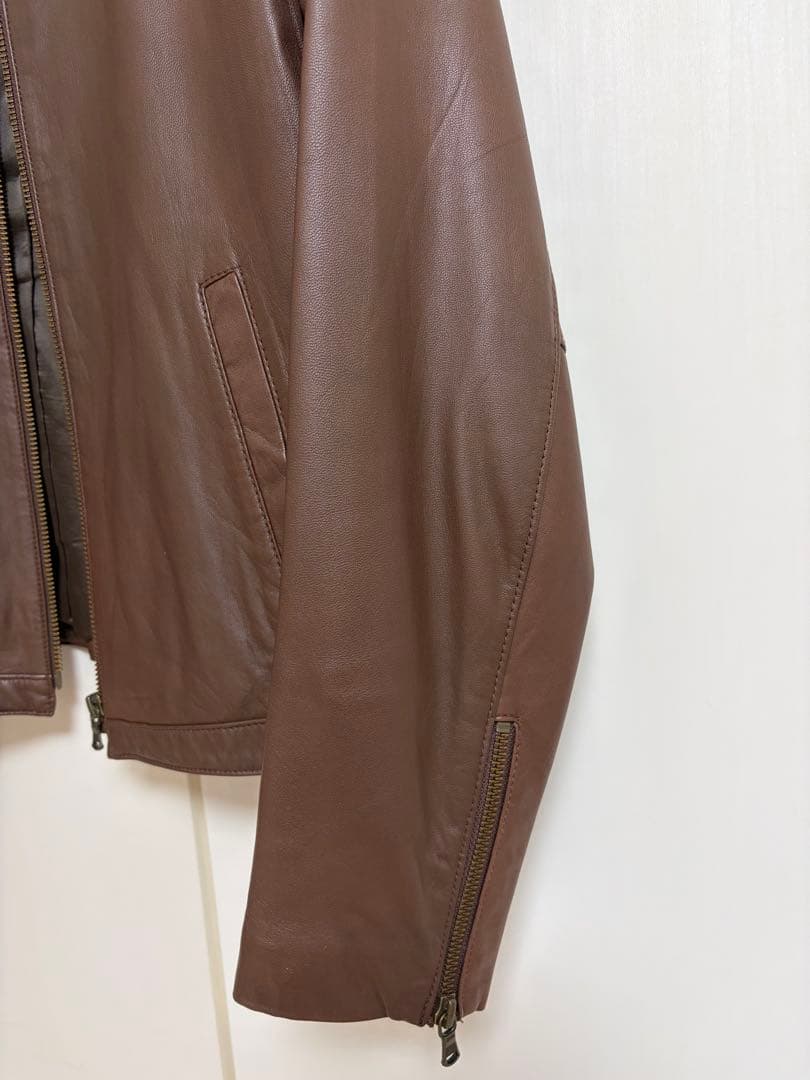 FRAMeWORKライダースジャケット38ブラウンM