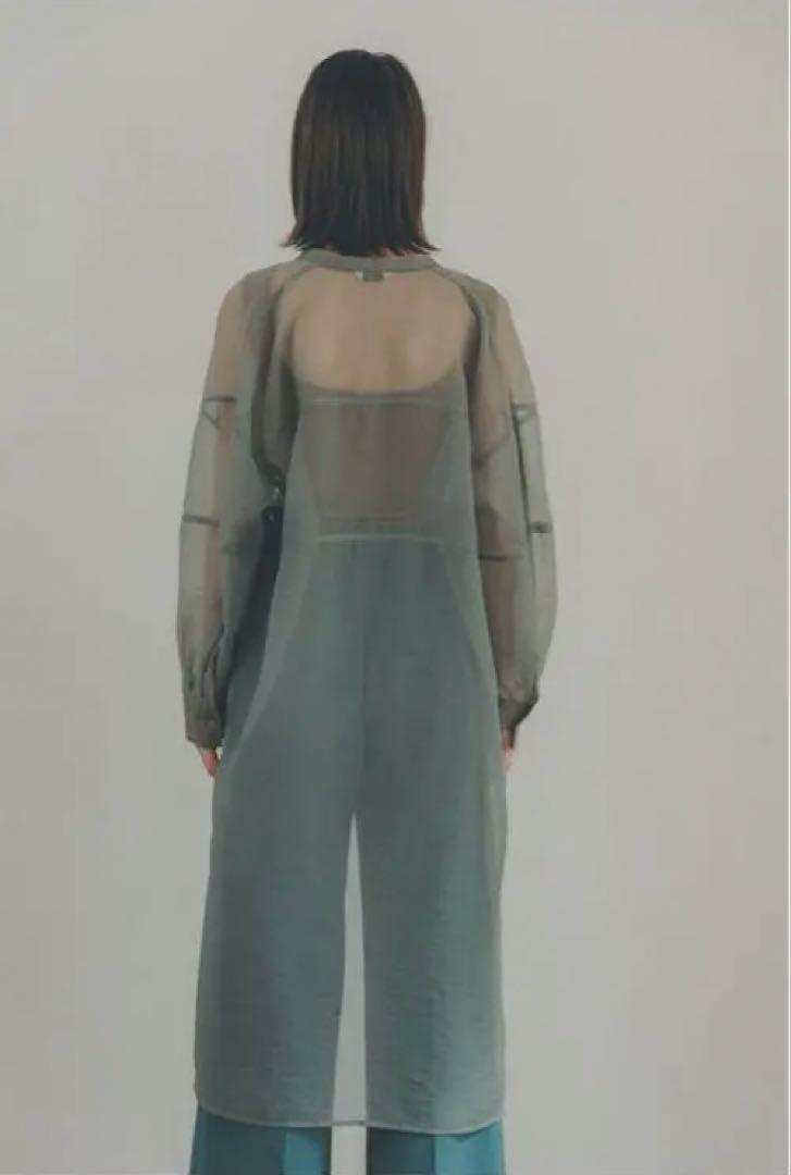 シースルー ロングシャツ グリーン系