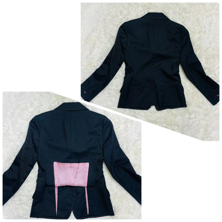 いします ほぼ新品 3ピーススーツ ストライプ 黒 4PhVL-m76175379316 高級✨Paul Smith Black グレー