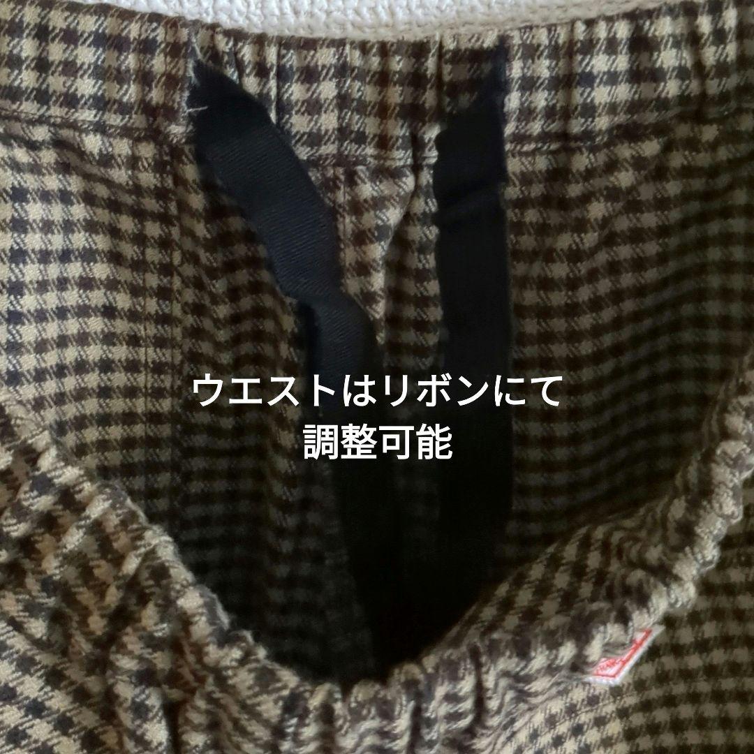 【美品❗️】ダントン　イージーパンツ　ウールフランネル　ブラウンチェック　36