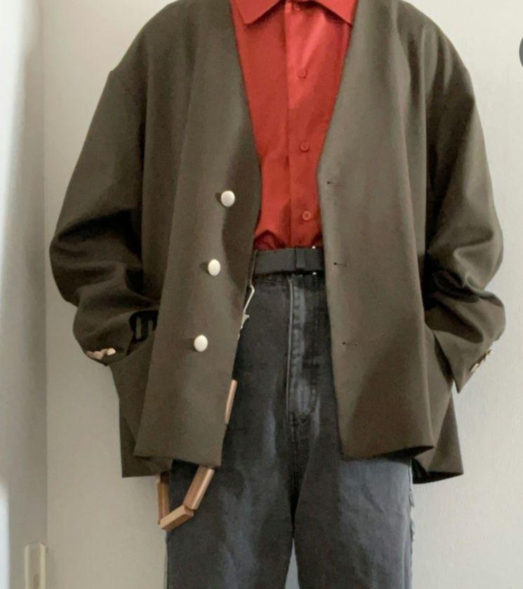 タグ付き新品　Cross collar blazer/クロスカラーブレザー
