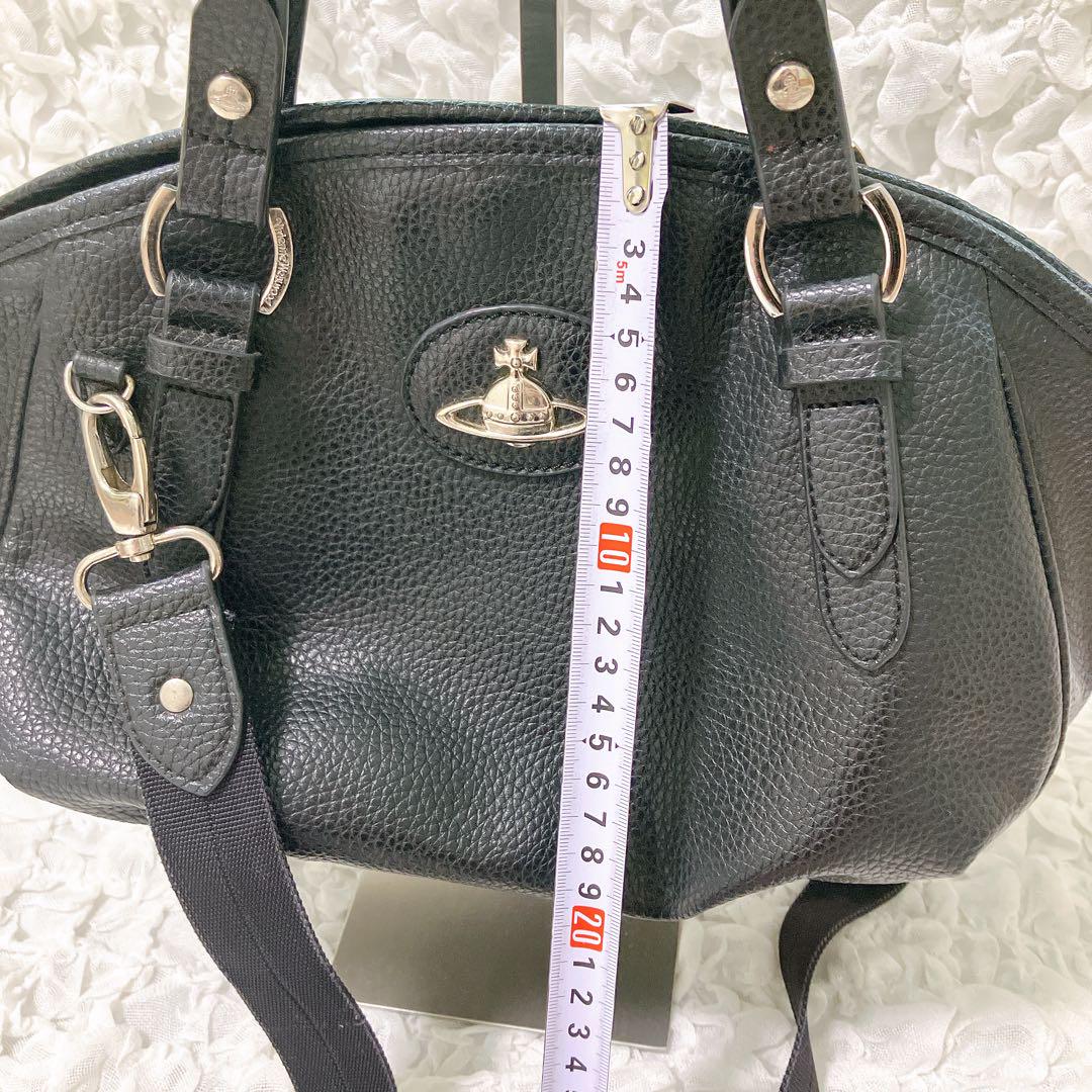 ヴィヴィアンウエストウッド ハンドバッグ 2way レザー シボ革