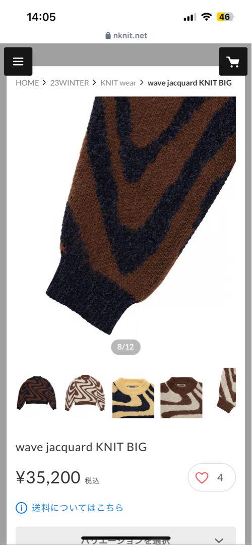 トップス wave jacquard KNIT BIG