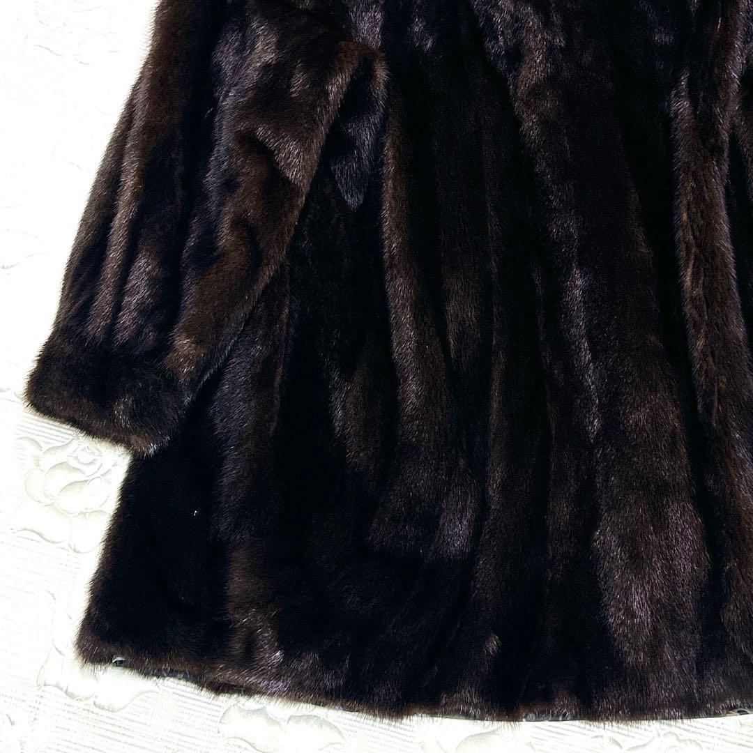 美品❤︎EMBA ミンク 身丈91 紋様柄 裏地総柄 極太袖 毛皮 ロング XL 美品❤︎EMBA ミンク 身丈91 紋様柄 裏地総柄 極太袖 毛皮 ロング XL