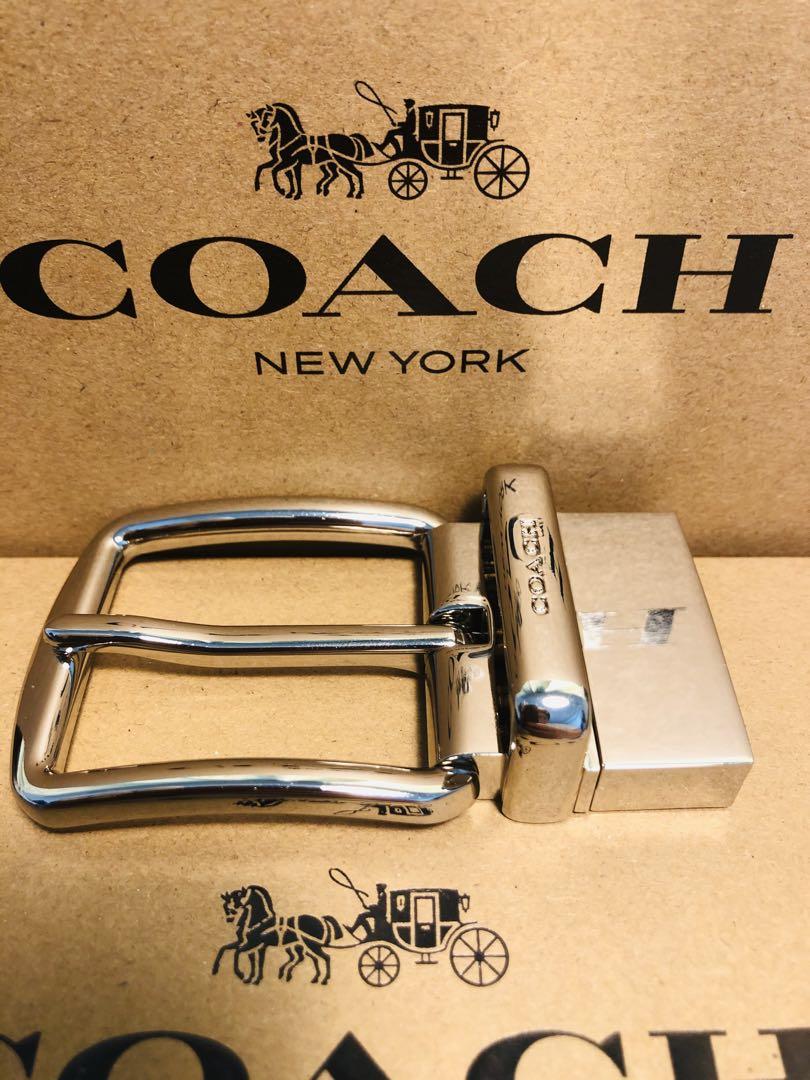 COACHコーチ新品正規品リバーシブルレザーベルト 回転バックル2個