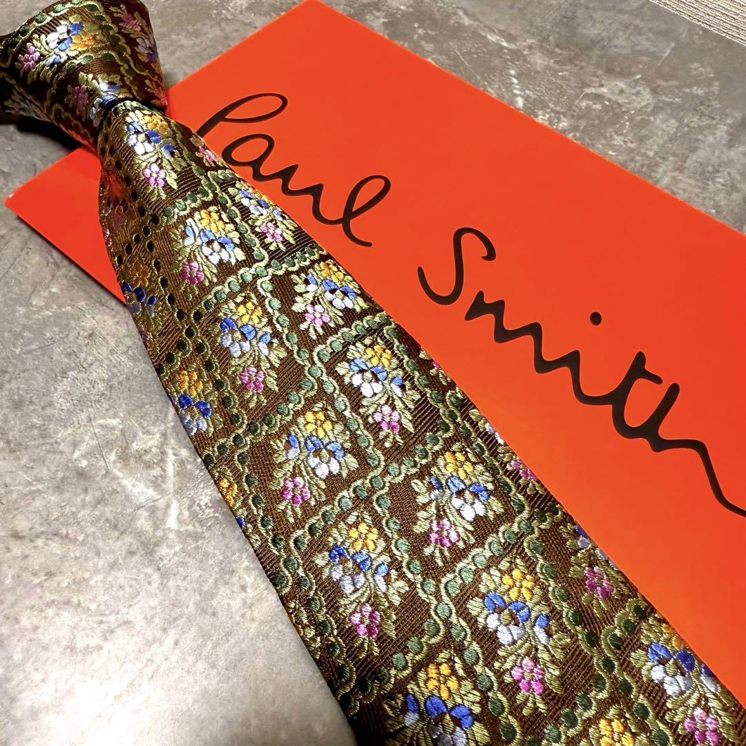 【✨極美品✨】Paul Smith ポールスミス ネクタイ 花柄 希少 シルク小物