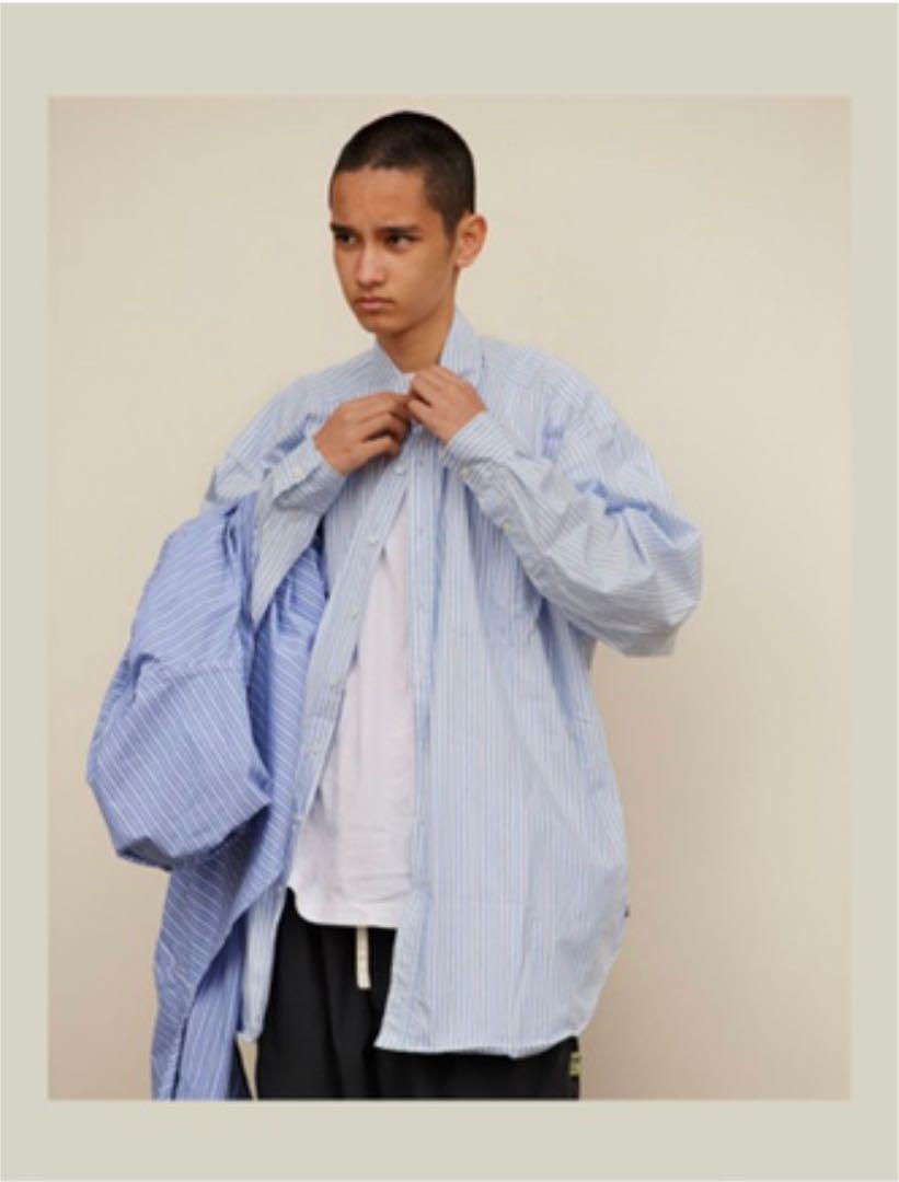希少 BEAMS SSZ AH BIG SHIRT ストライプ