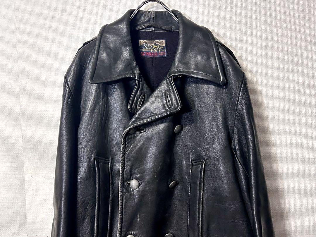 40s50s ヨーロッパ ビンテージ SKINNARLAND レザー カーコート
