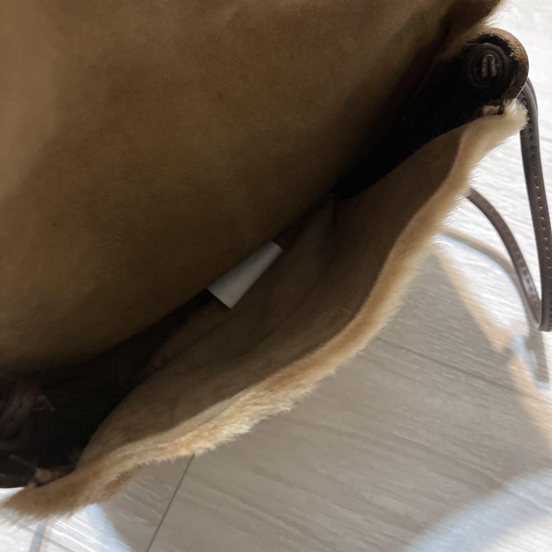 UGG ブラウン ファー ミニショルダー もこもこバッグ