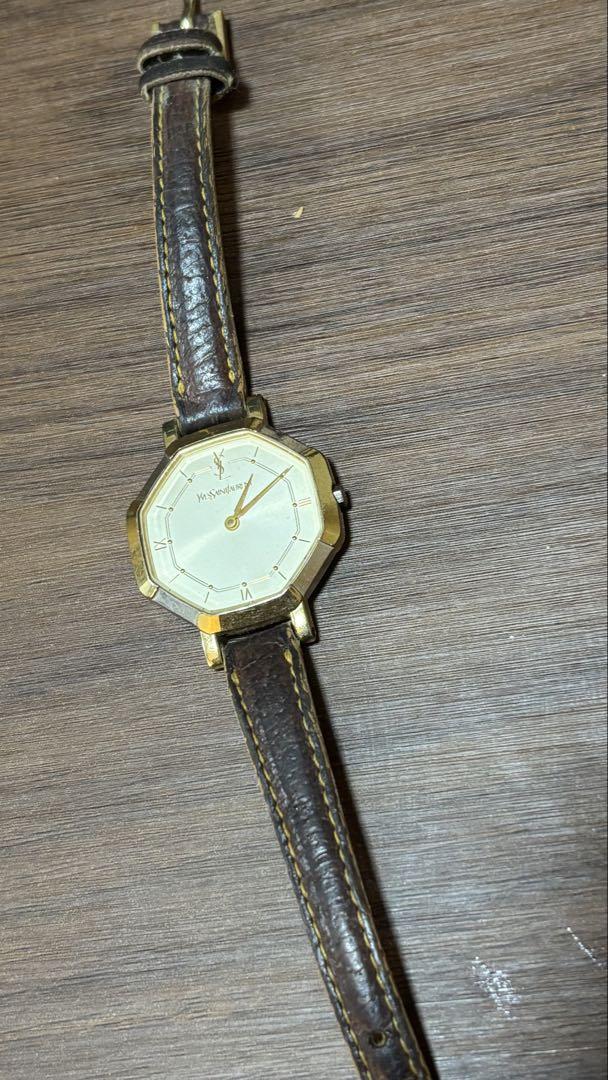 Yves Saint Laurent 八角形 手巻き時計