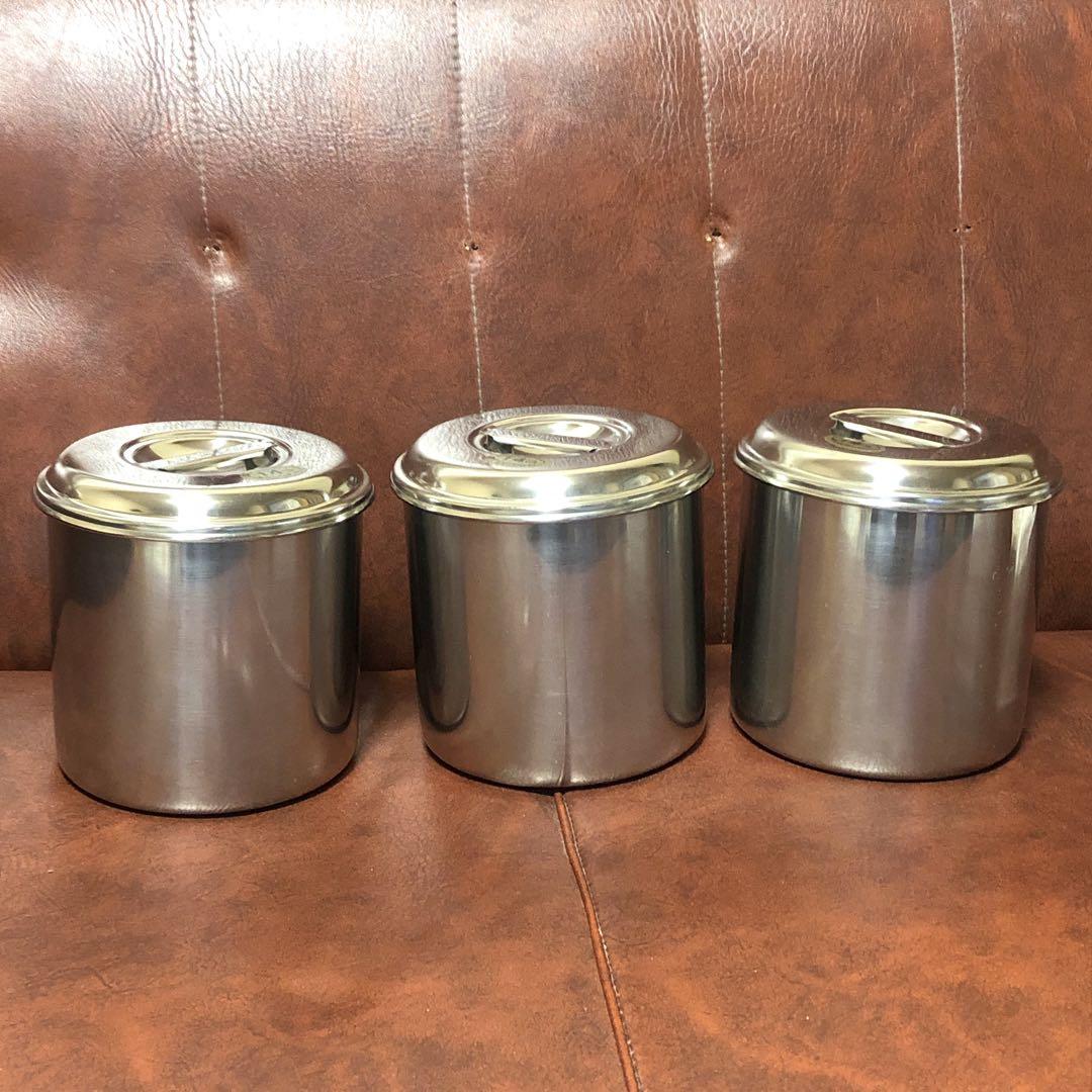 全国総量無料で □ステンレス 3個□寸胴・18-8ステンレス・保存 キッチンポット 調理器具