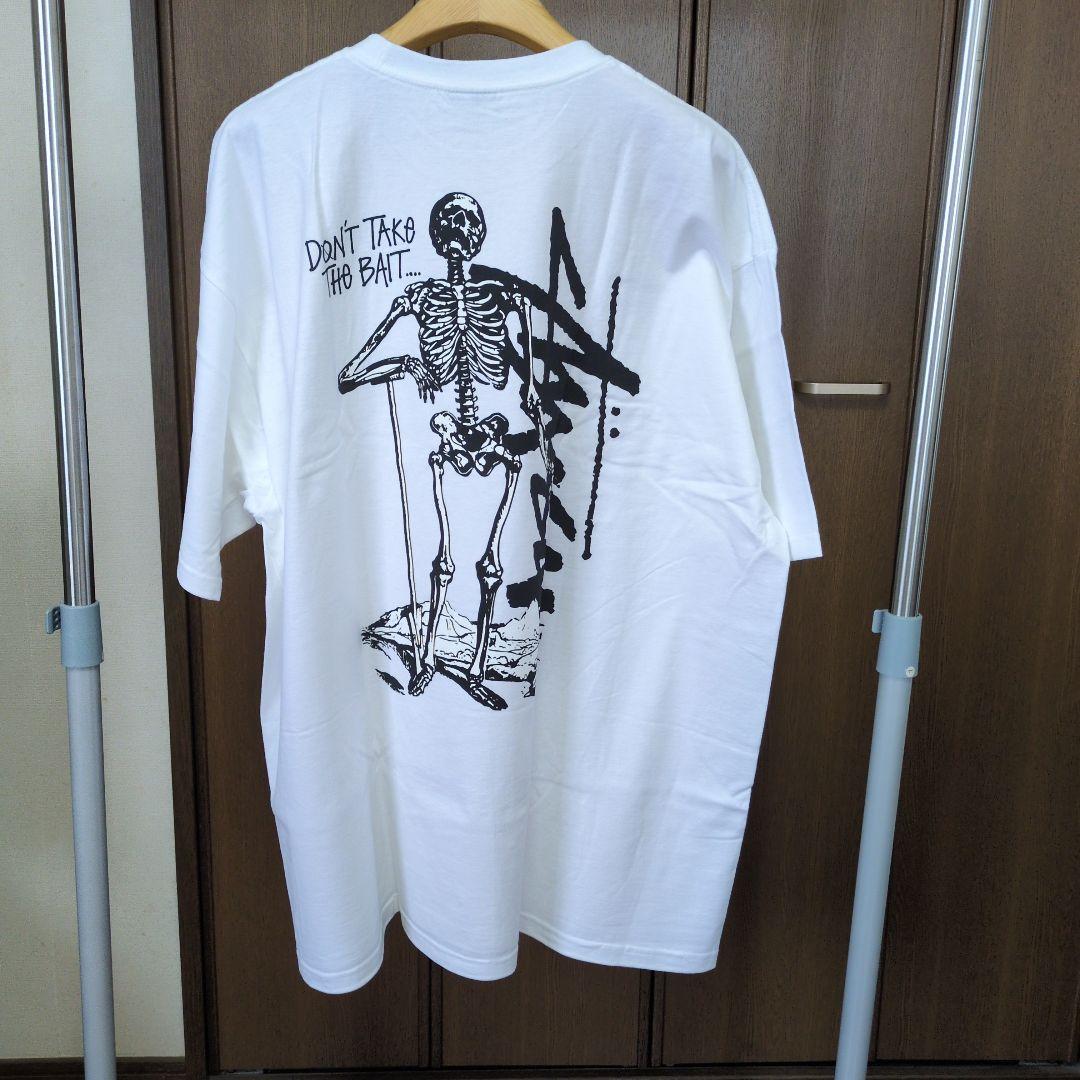 希少XXL STUSSY DONT TAKE THE BAIT TEE 白