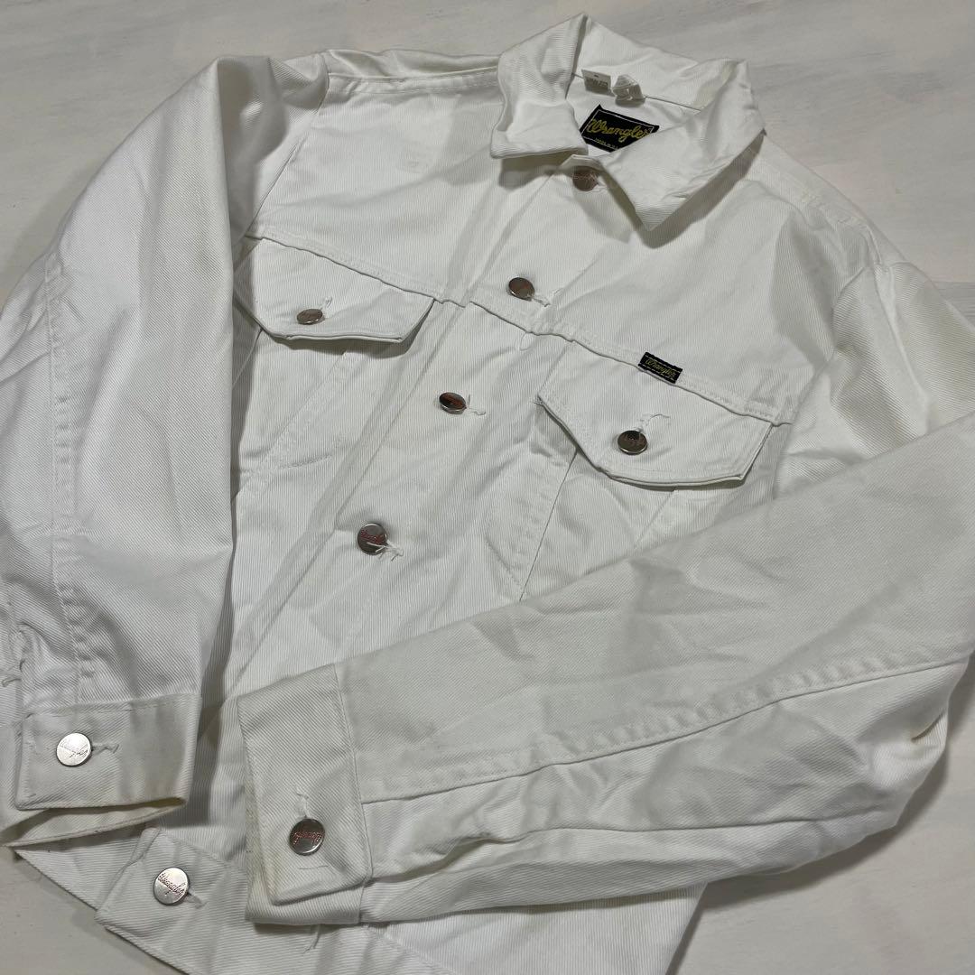 USA製 Wrangler white trucker jacket