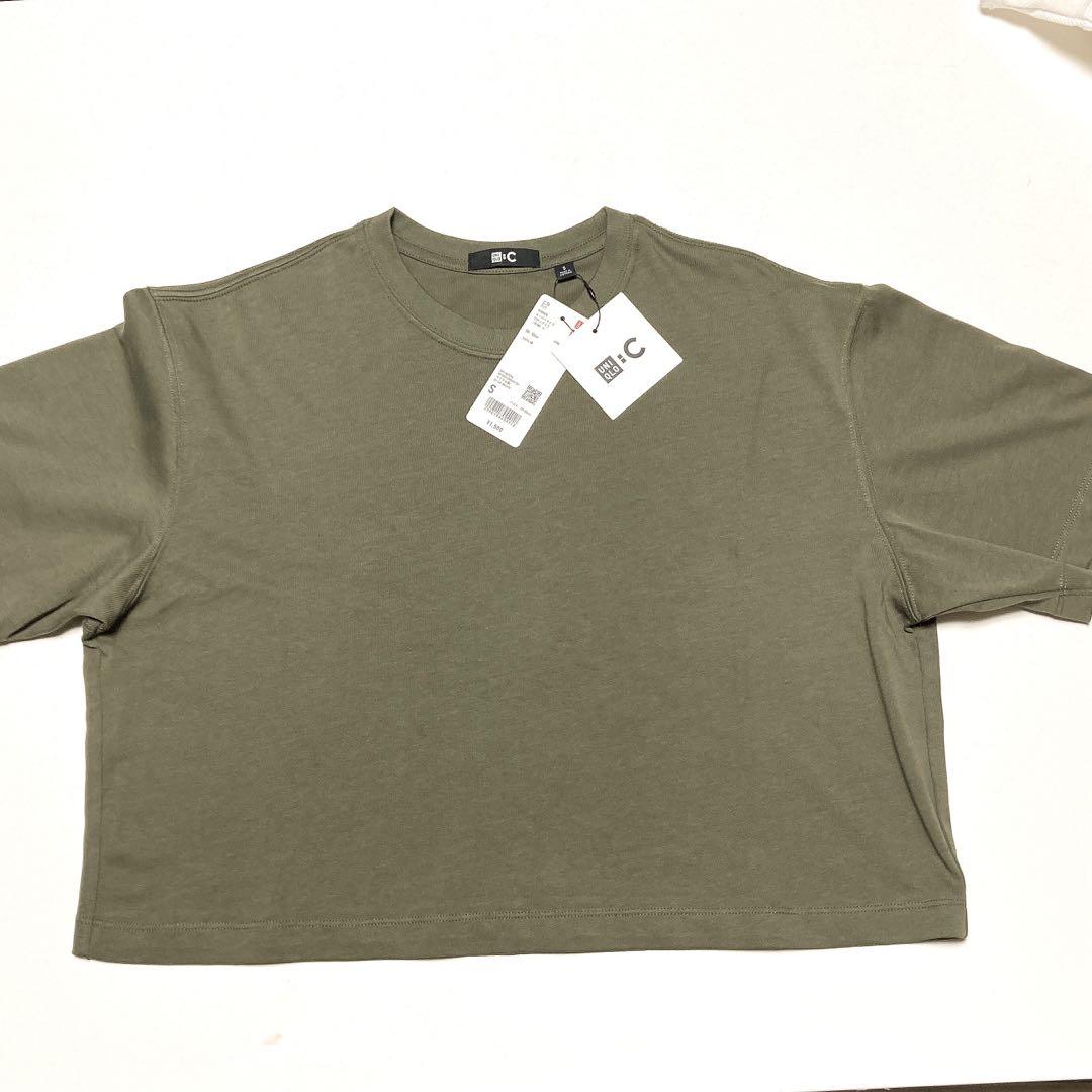 新品 未使用 タグ付き UNIQLO:C オーバーサイズ クロップドT