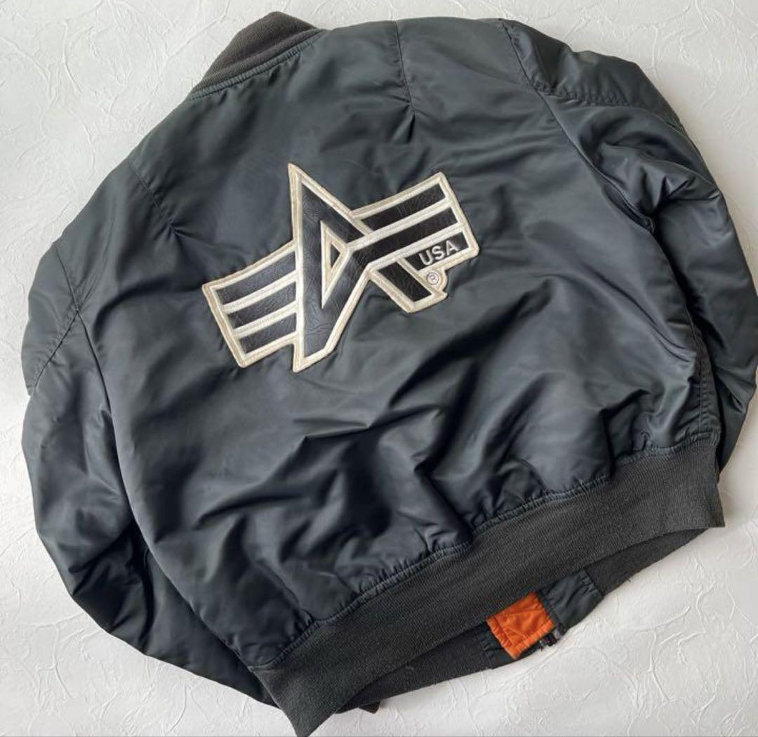 【超お得!!】ALPHA INDUSTRIES MA-1 バックロゴL