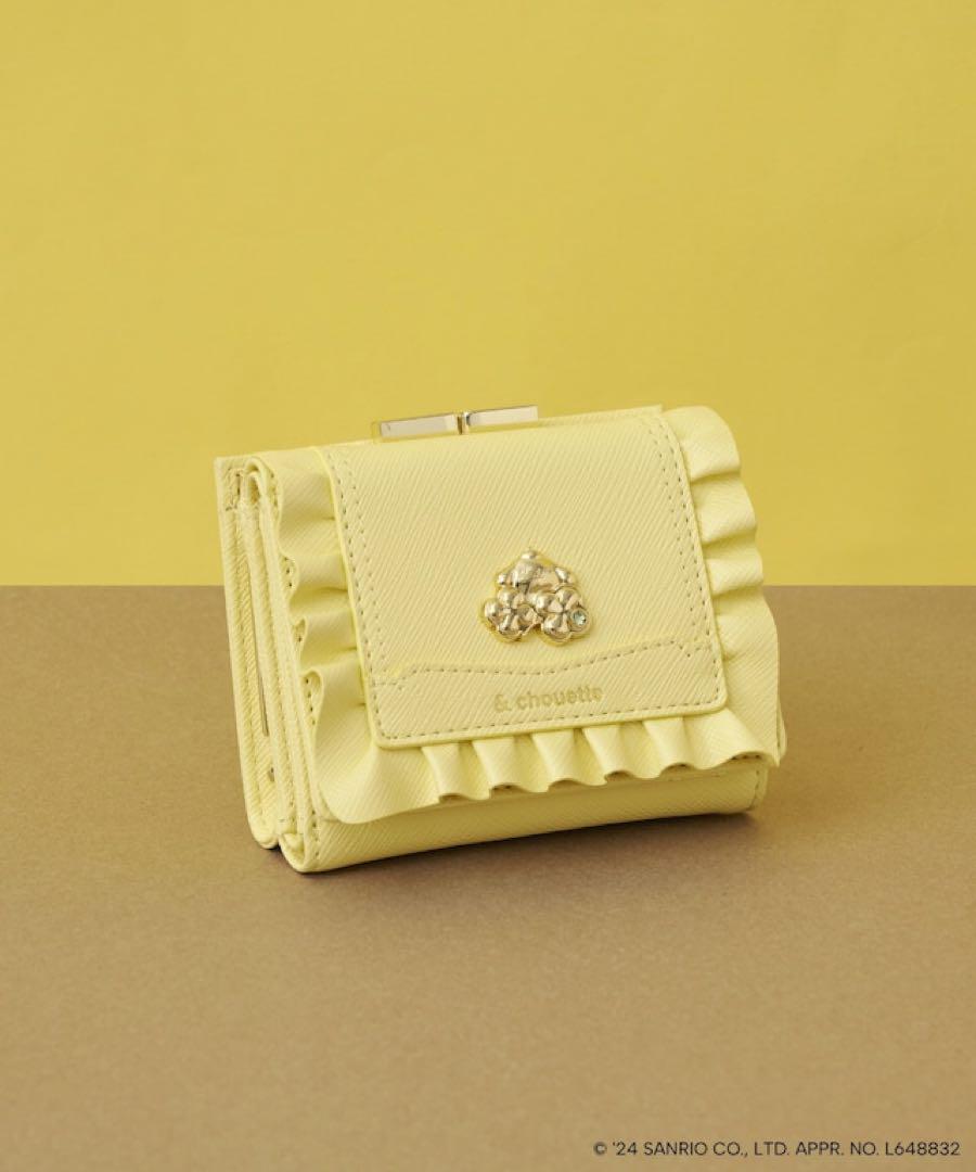 & chouette ポムポムプリン コレクション フリル三つ折り財布