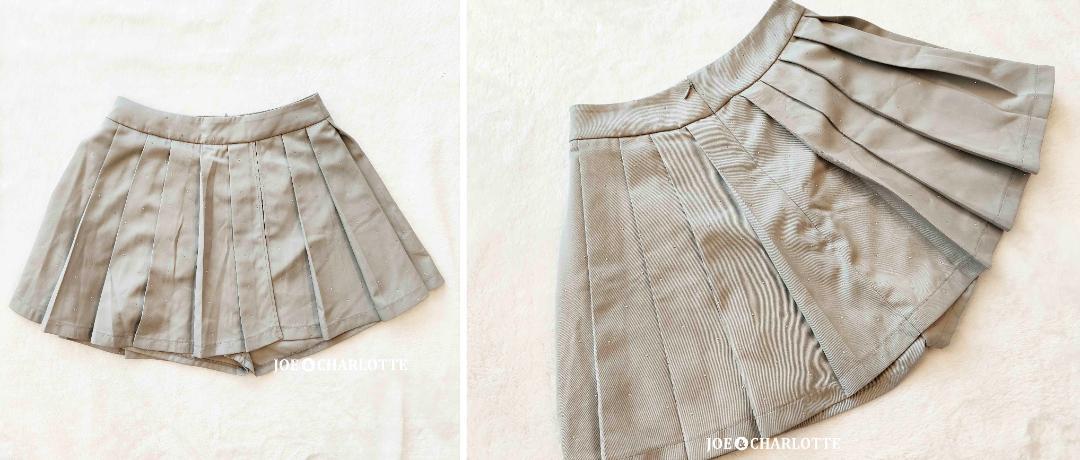 ダーリッチ darich プリーツラップスタッズショートパンツ GRY M