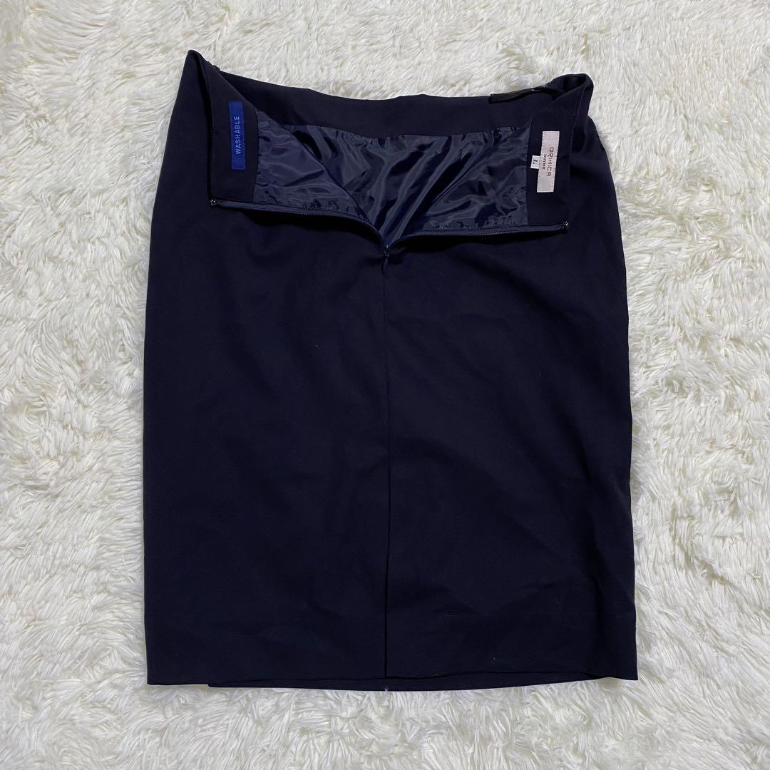 美品✨ORIHICA スカート　パンツ　スーツ3点セット　L ネイビー　洗える