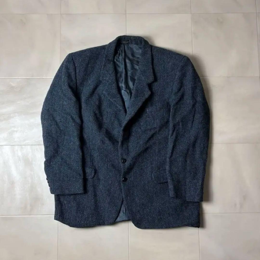 Harris tweed ハリスツイード 90s テーラードジャケット 46XL(LL)・Harris Tweed